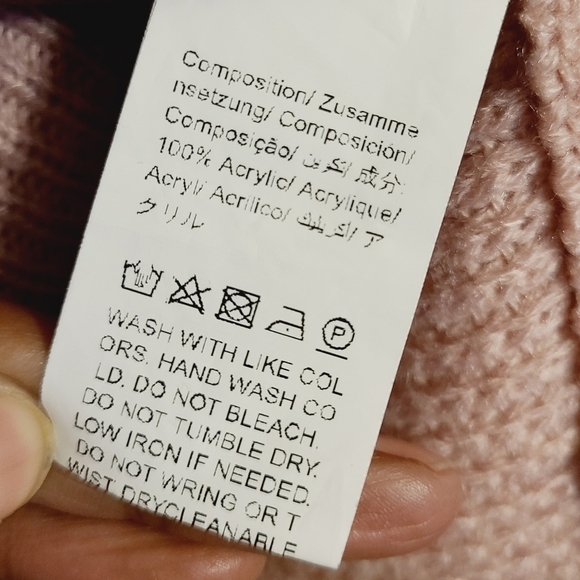 Shein Curve | Women's Baby Pink Wrap Cross Back Drop Shoulder Sweater (Size 0X) - Picture 7 of 12